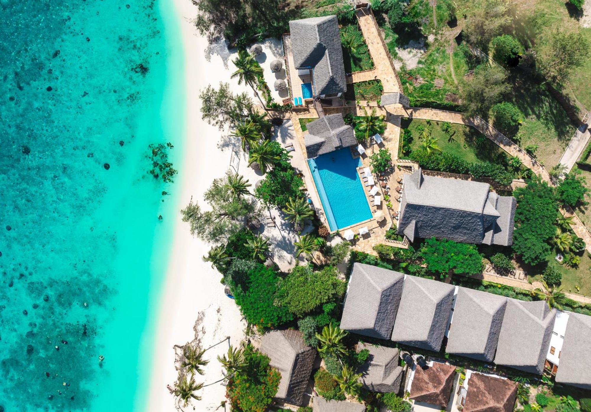 Zanzibella Hotel & Spa 키웬그와 외부 사진 Aerial view of the resort